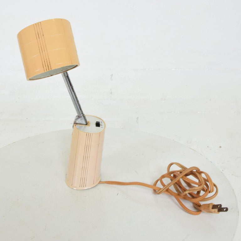 Compact Tan Task Adjustable Desk Lamp Hamilton Industries 1960s Modern