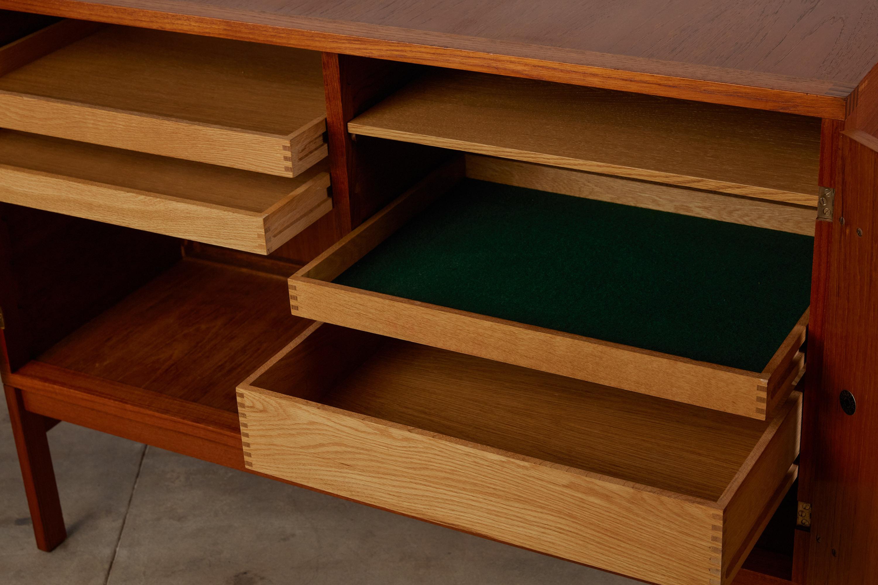 Compact Teak and Brass Credenza by France & Søns 4