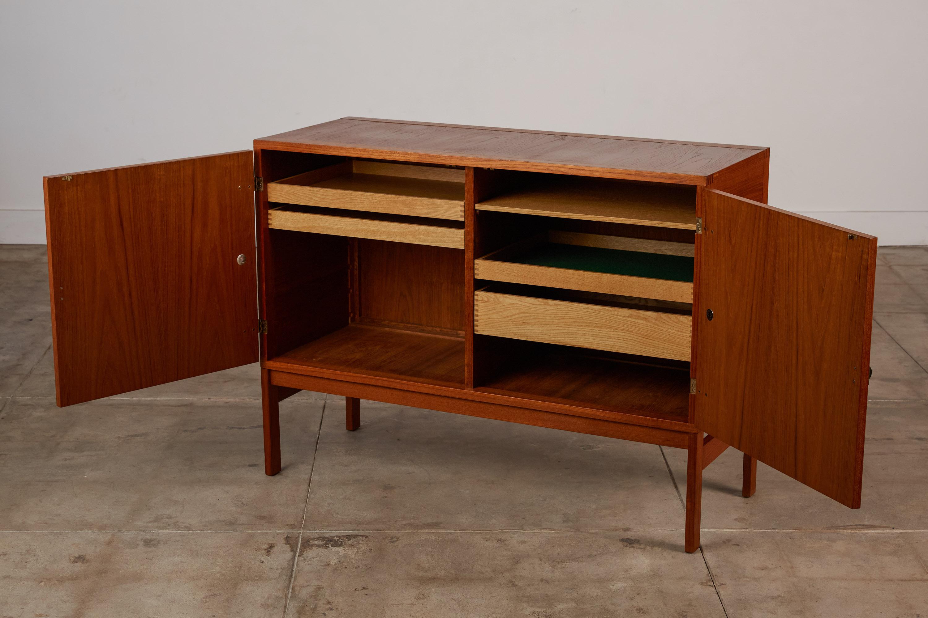 Compact Teak and Brass Credenza by France & Søns 1