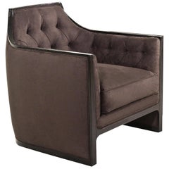 Compact Tufted Tobacco Armchair