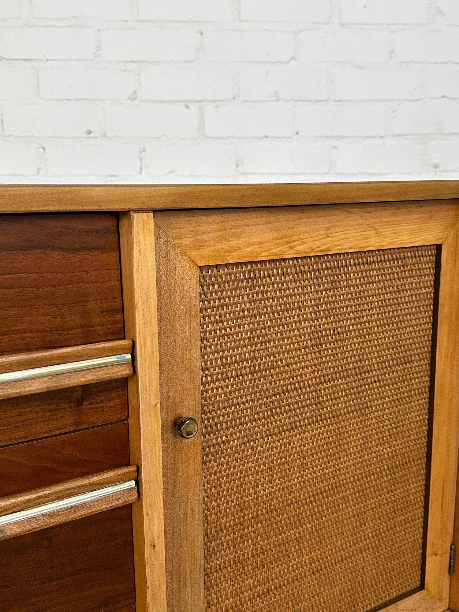 Compact Two Tone Credenza For Sale 7