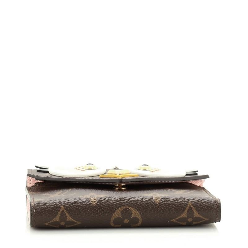 Compact Victorine Wallet Limited Edition Lovely Birds Monogram Canvas In Good Condition In NY, NY