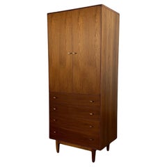 Vintage Compact Walnut Armoire by R-Way