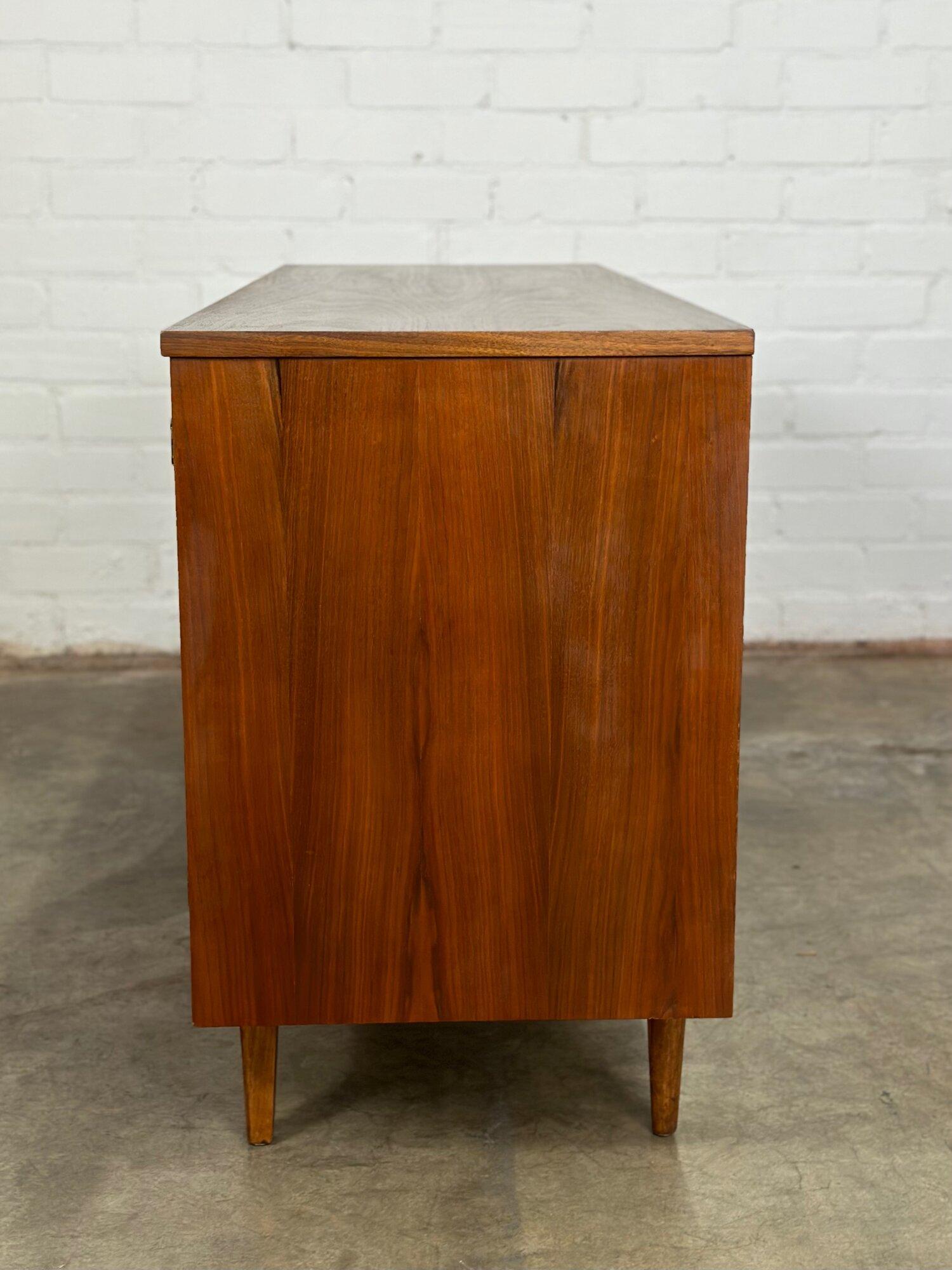 20th Century Compact Walnut Credenza by Basset
