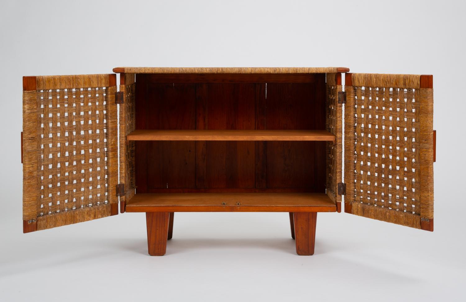 Mexican Compact Woven Rattan Credenza by Michael van Beuren for Domus Mexico