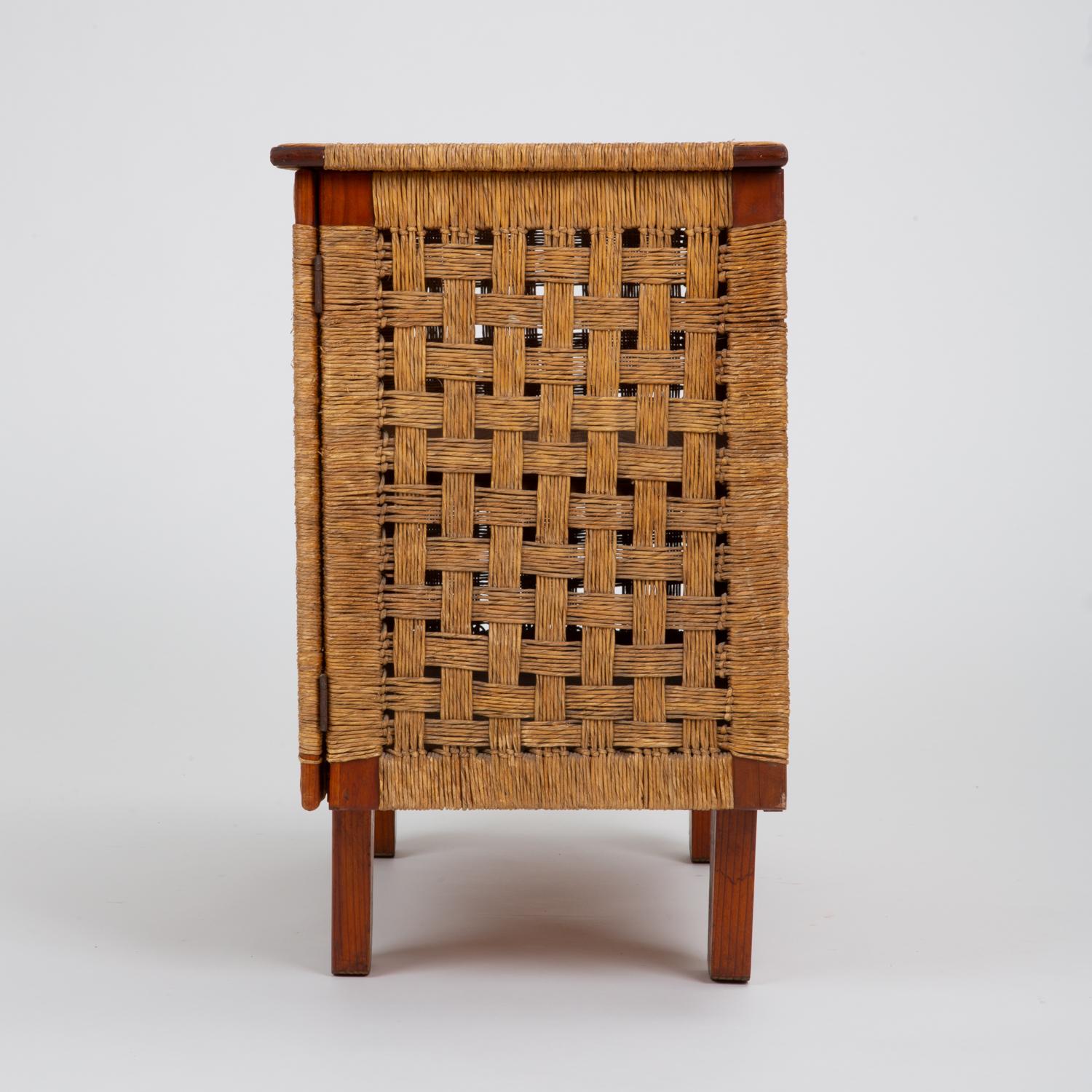 Compact Woven Rattan Credenza by Michael van Beuren for Domus Mexico In Excellent Condition In Los Angeles, CA