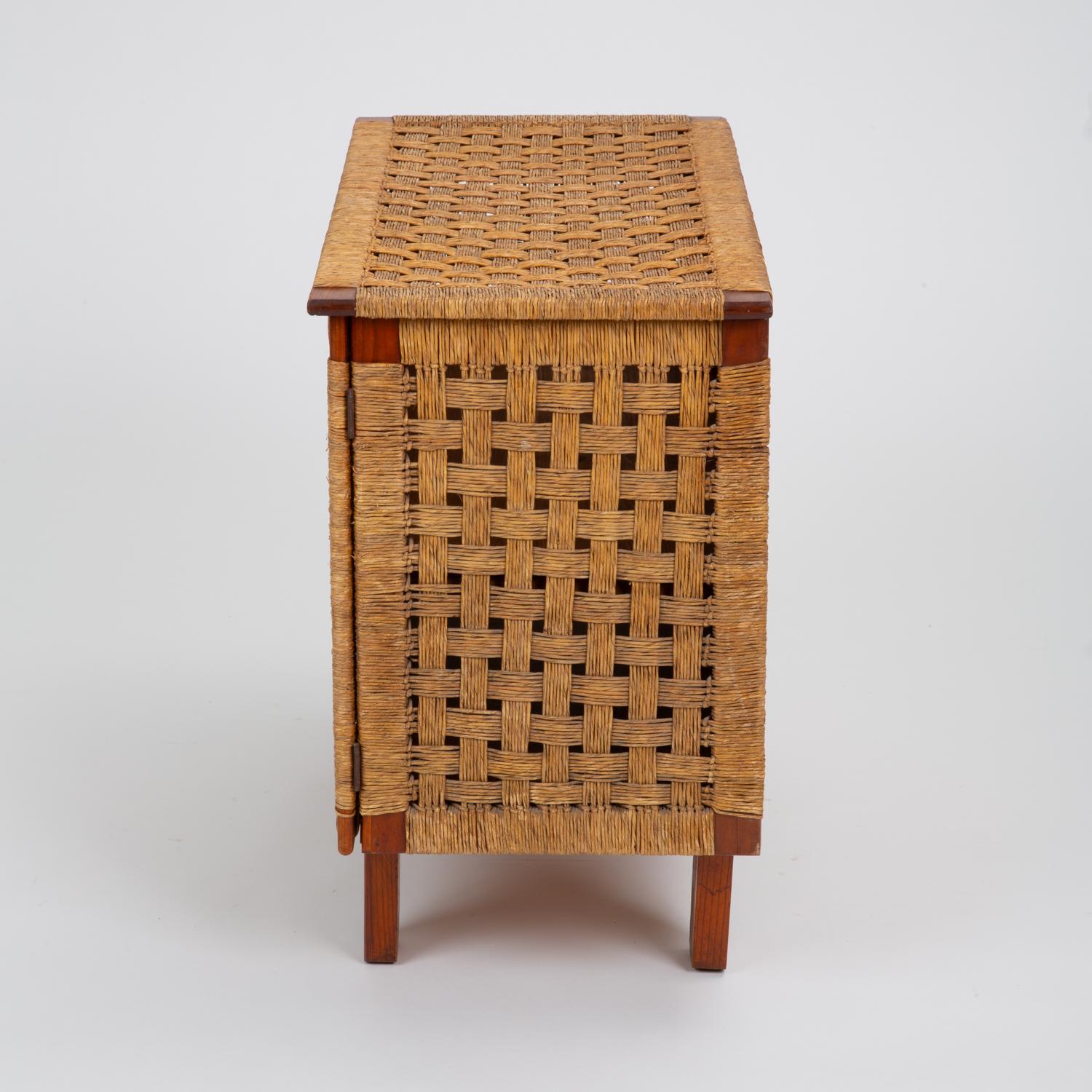 Mid-20th Century Compact Woven Rattan Credenza by Michael van Beuren for Domus Mexico