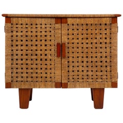 Vintage Compact Woven Rattan Credenza by Michael van Beuren for Domus Mexico