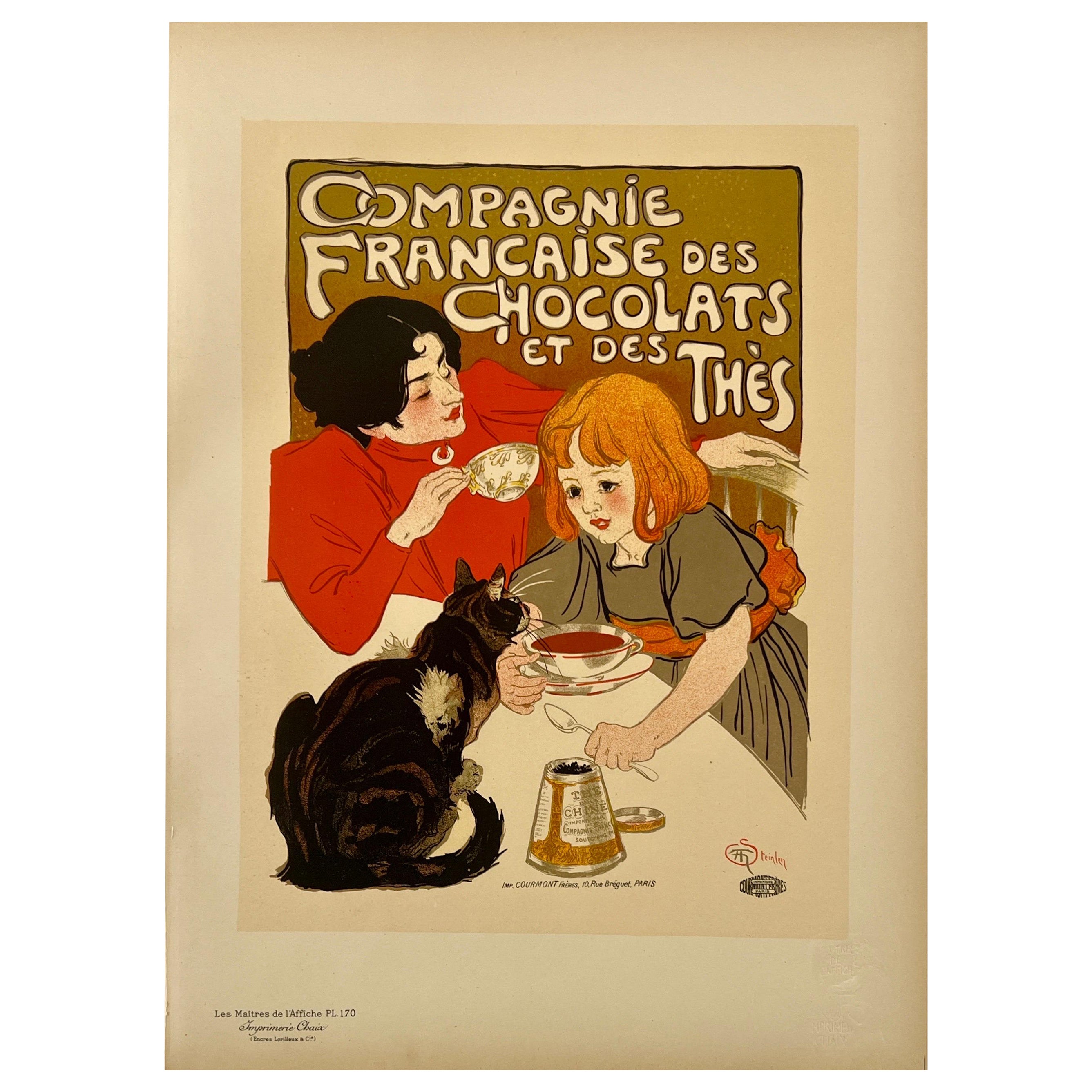 COMPAGNIE FRANCAISE DES CHOCOLATS Maitres de l'Affiche Original Vintage Poster