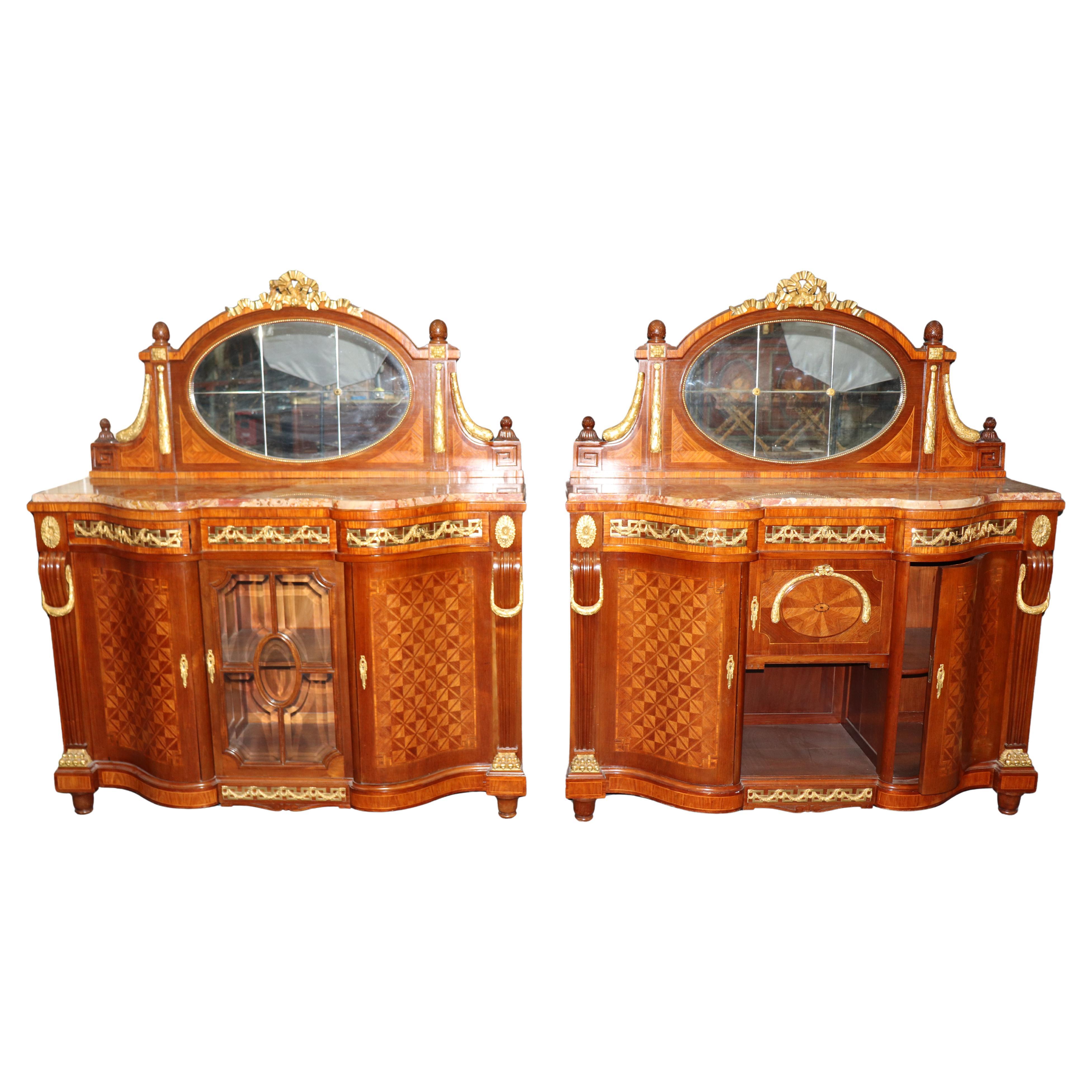 Coppia di orologi francesi in bronzo dorato De Cooene Freres Attr. Buffet in vendita