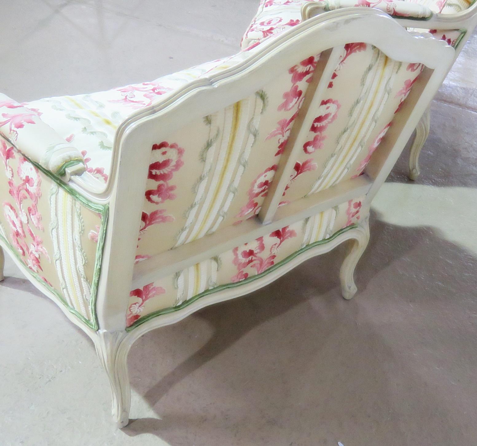 Companion Pair of Louis XV Style Chairs For Sale 1