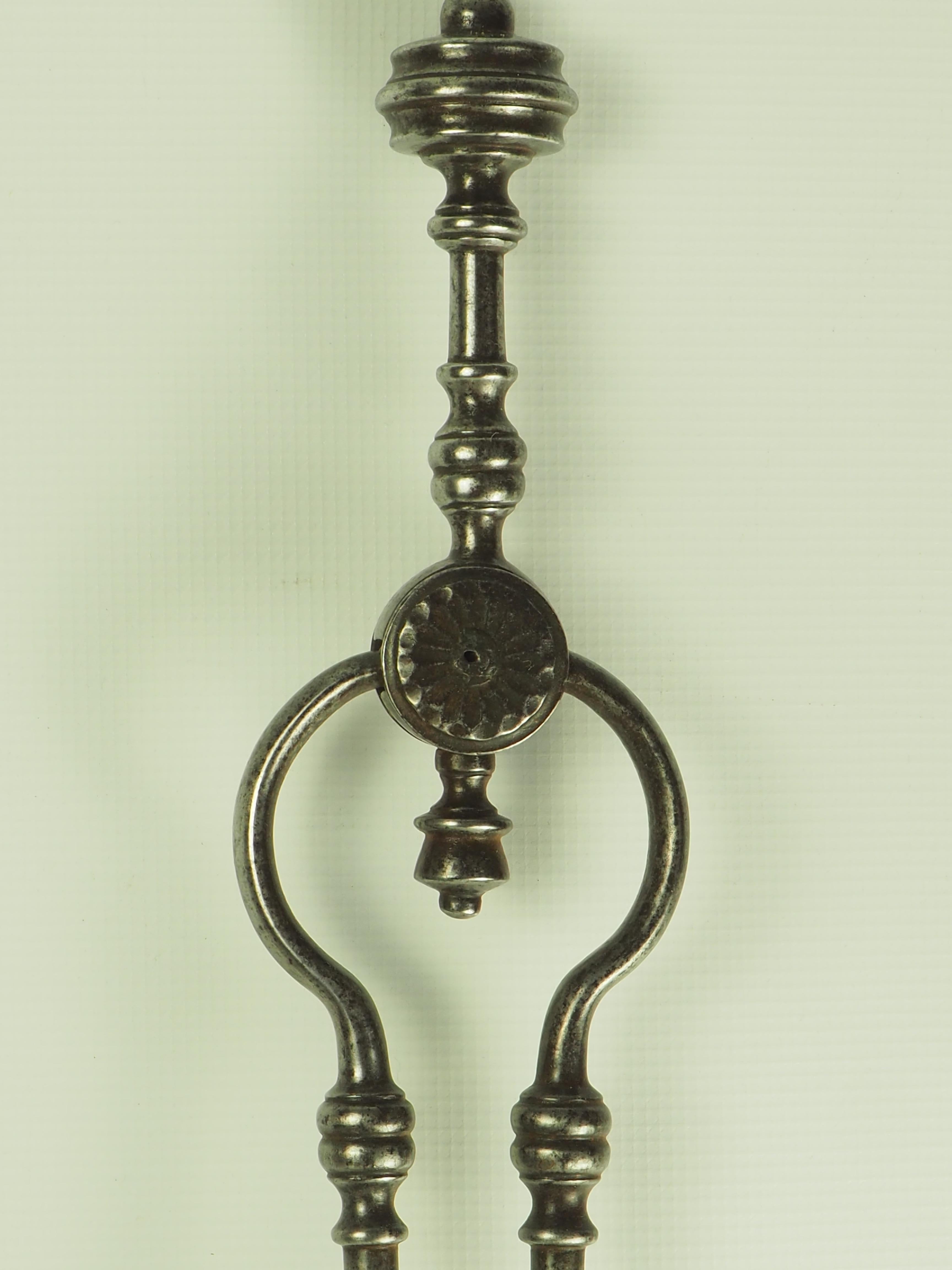 Companion Set of Three George III Steel Fire Tools 12
