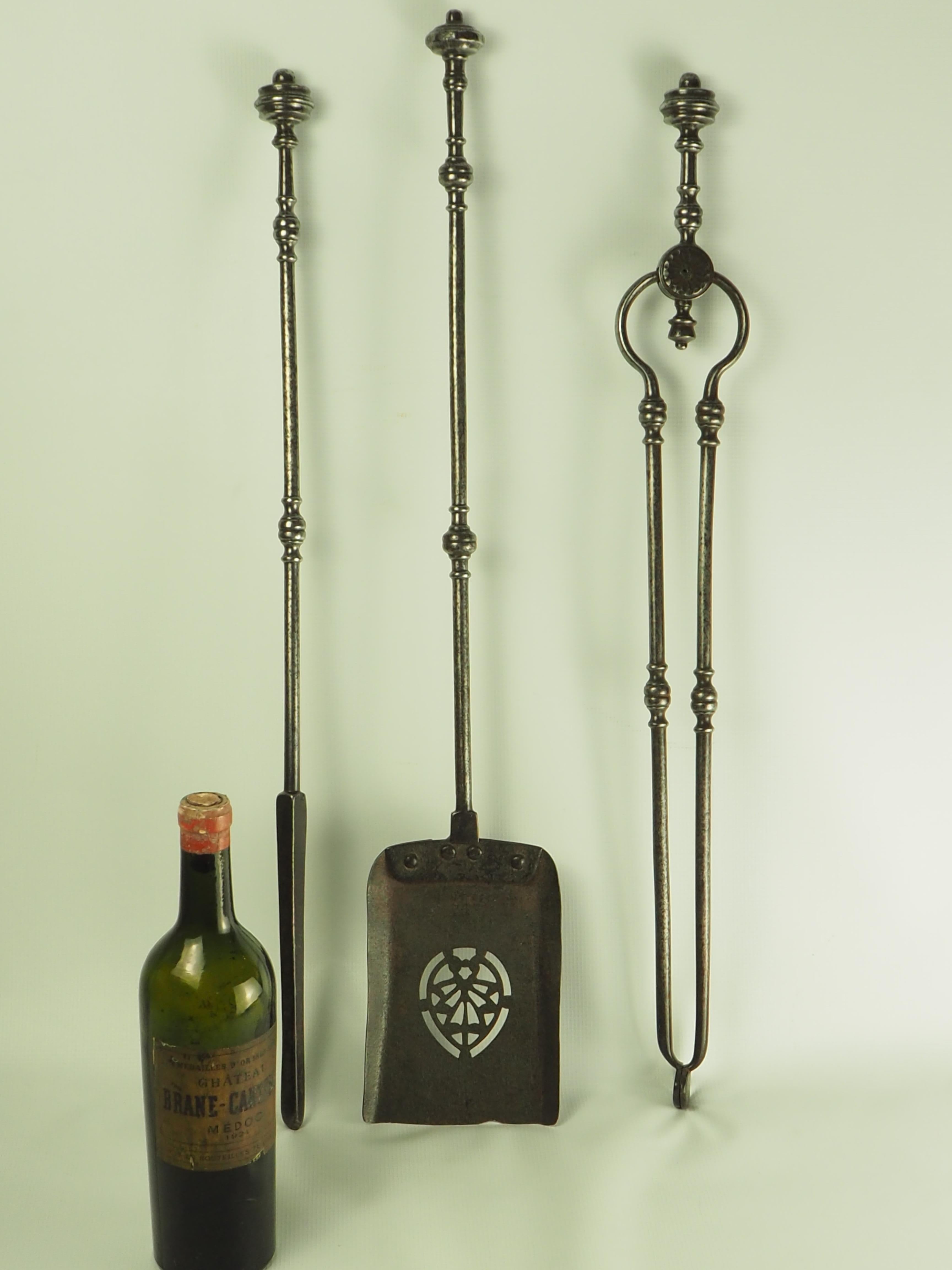 Companion Set of Three George III Steel Fire Tools 13