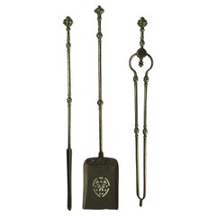 Companion Set of Three George III Steel Fire Tools