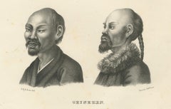 Comparative Portraits of Japanese and Chinese Men by Karl Joseph Brodtmann, 1836