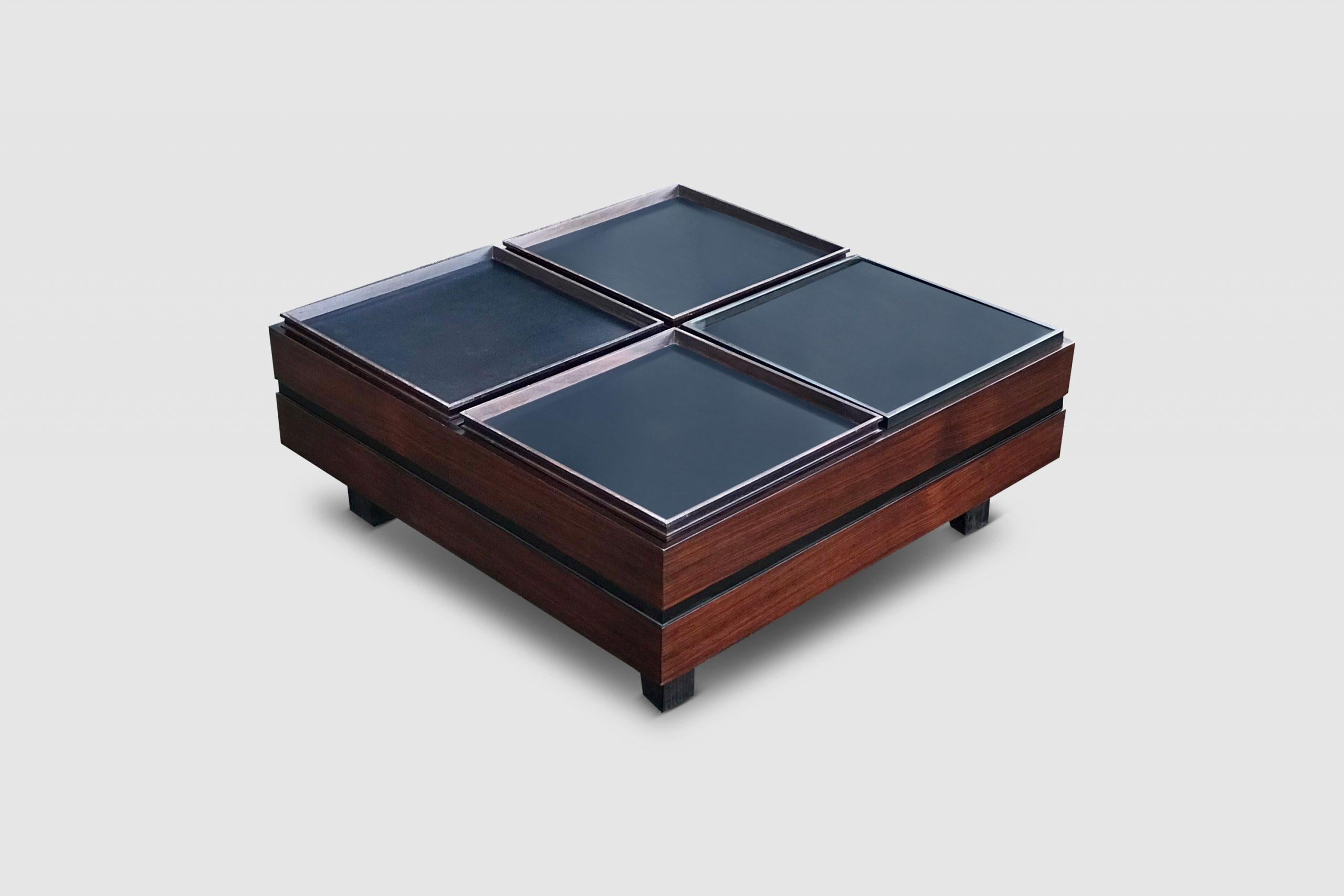 Compartmented Coffee Table by Carlo Hauner for Forma Italy 1960s (Moderne der Mitte des Jahrhunderts) im Angebot