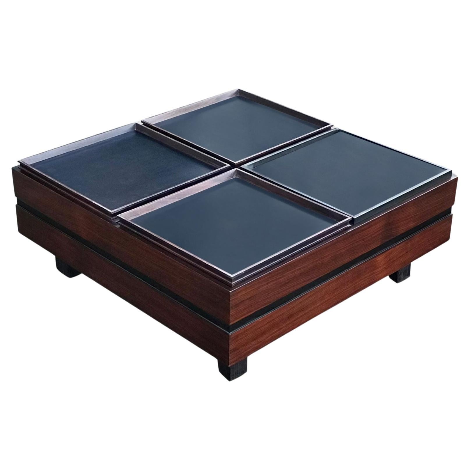 Compartmented Coffee Table by Carlo Hauner for Forma Italy 1960s