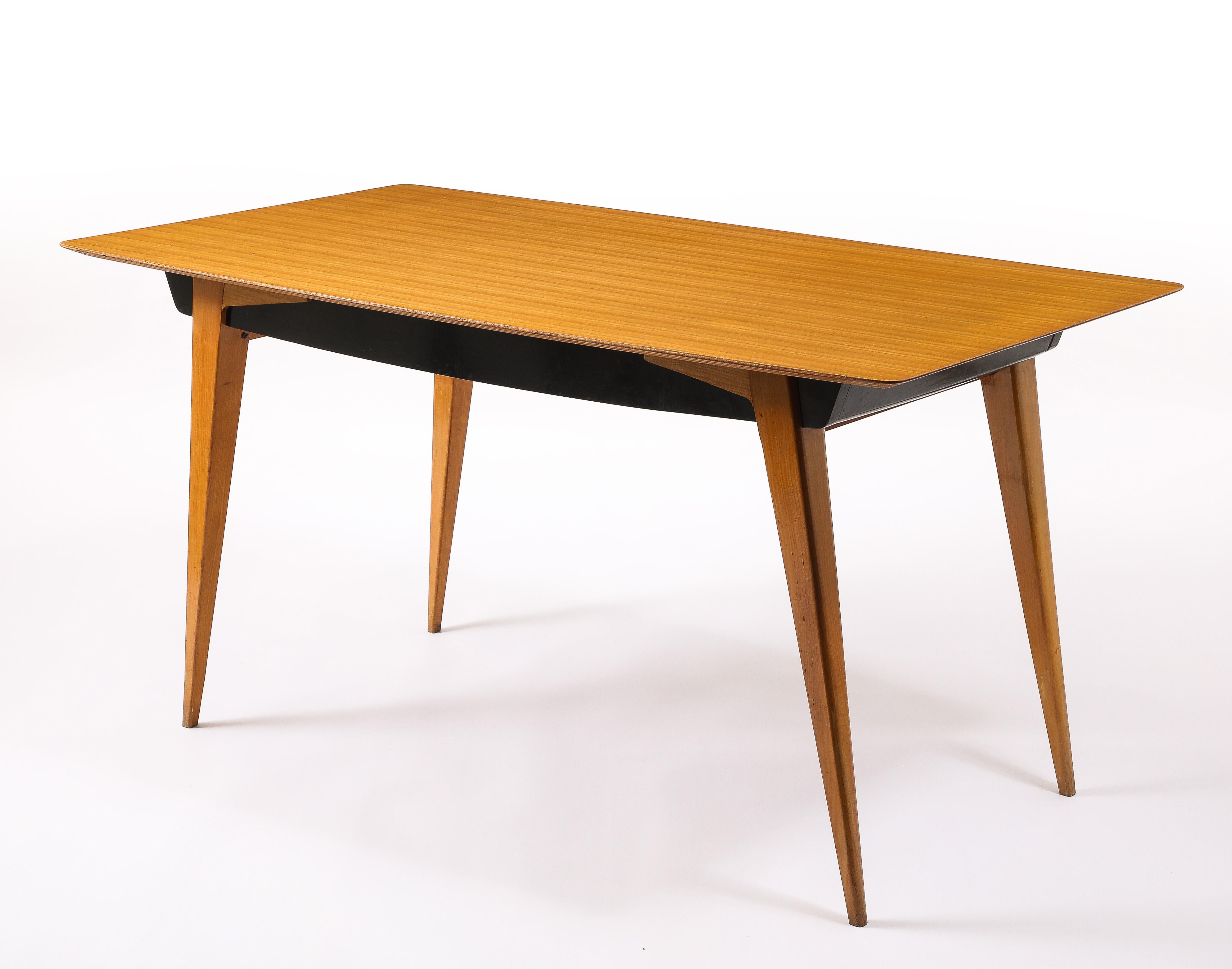 Mid-Century Modern Compas Dining Table, France 1950's For Sale
