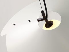 Compas Small Pendant in Perforated Satin White and Opal White Glass