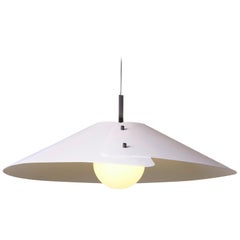Compas Small Pendant in Perforated Satin White and Opal White Glass