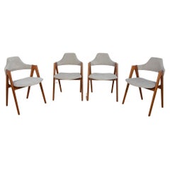 Retro Compass Dining Chairs by Kai Kristiansen for SVA Møbler, 1960s, Set of 4