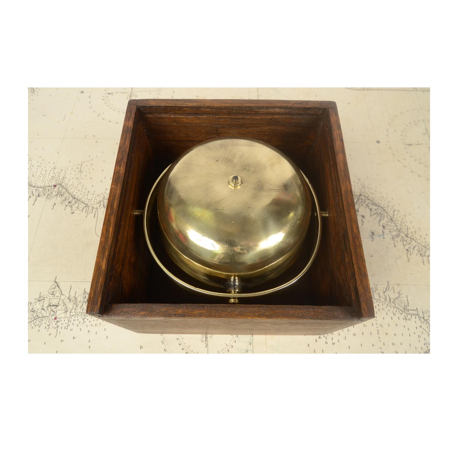 antique nautical compass with box