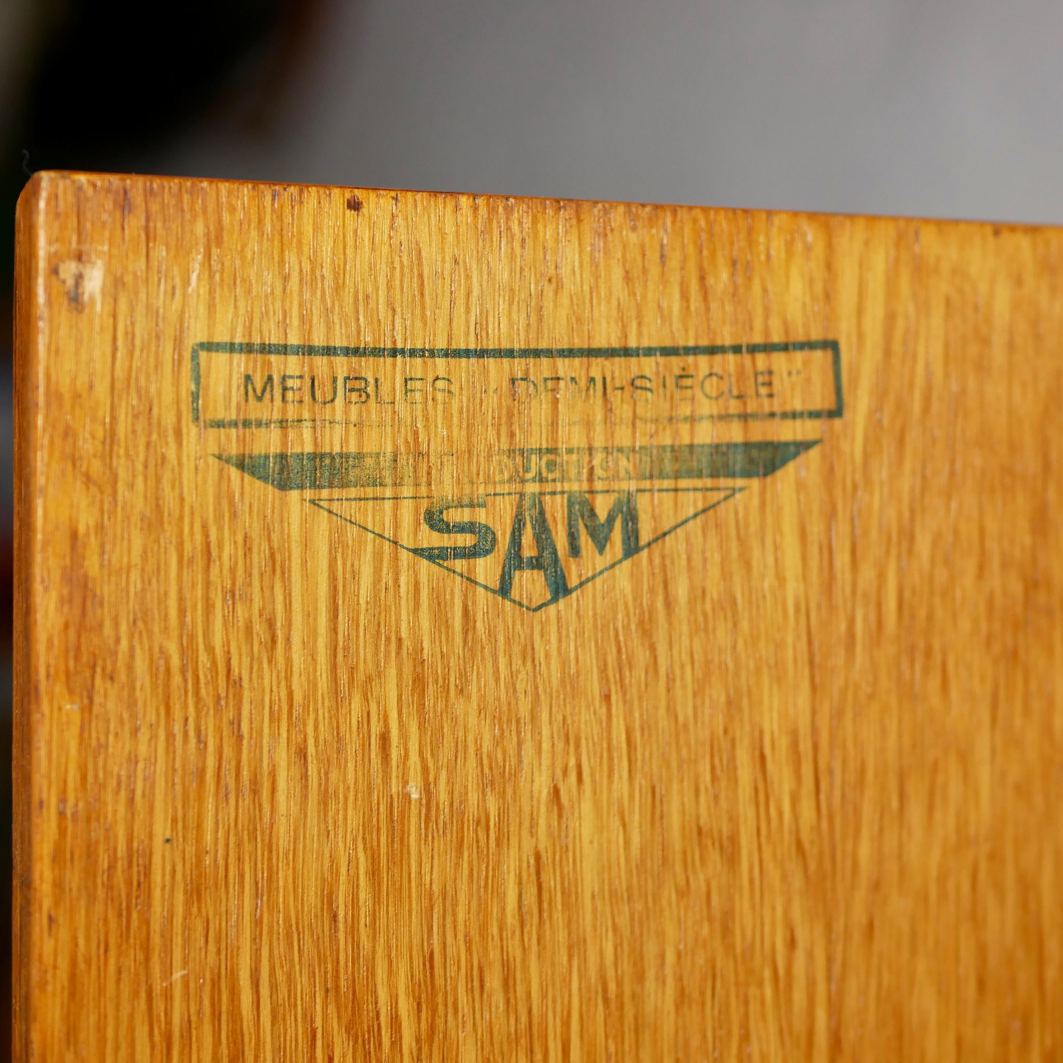 Enfilade haut à pieds de boussole français de Sam, années 1950-60 6