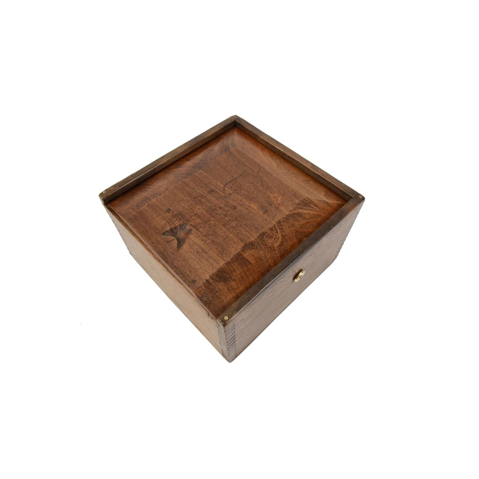 Brass Compass Lilley & Reynolds Ltd London Made in 1930s in Its Original Wooden Box