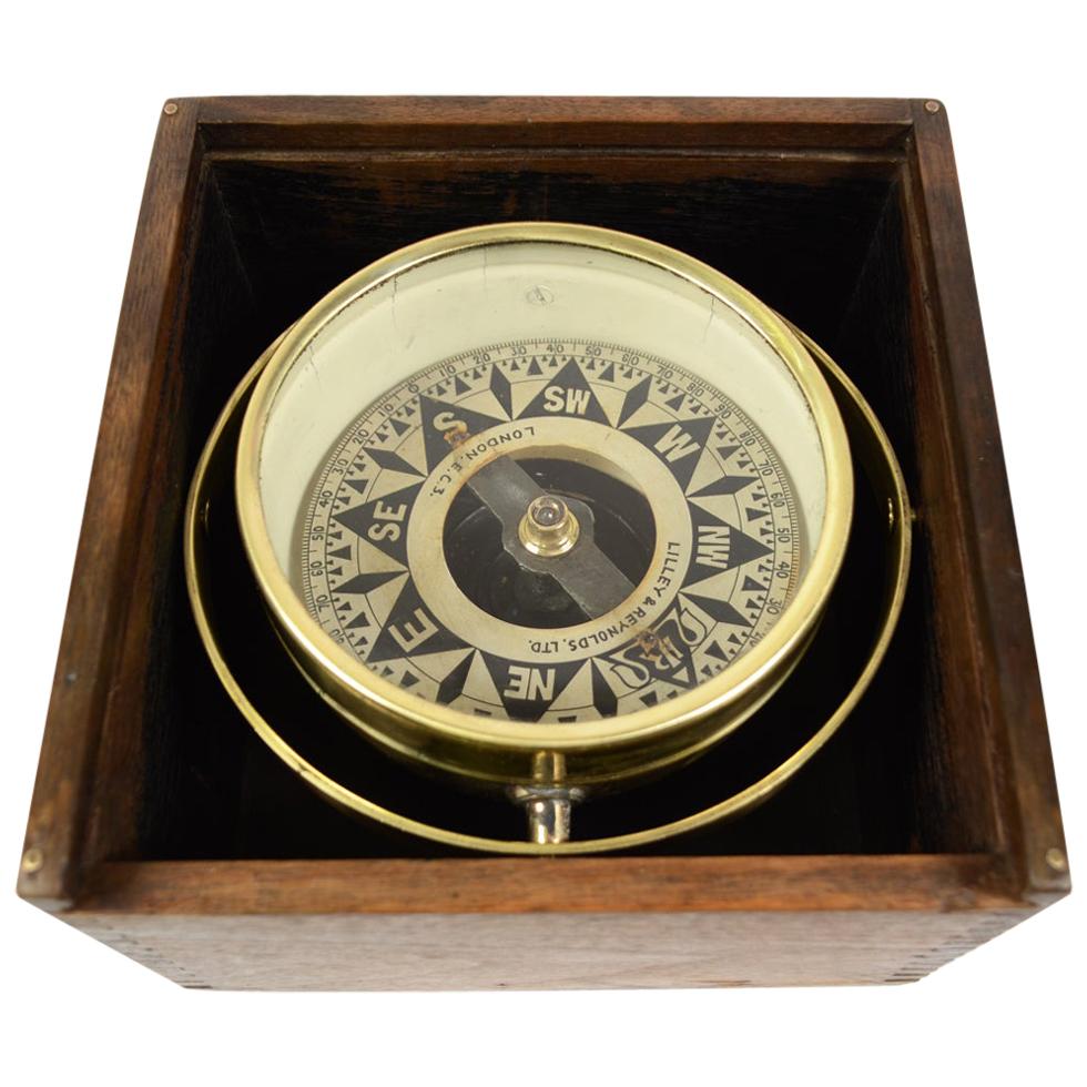 Compass Lilley & Reynolds Ltd London Made in 1930s in Its Original Wooden Box