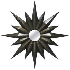 Compass Mirror in Solid Bronze