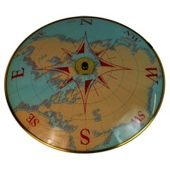 Vintage Compass Nautical Flush Mount