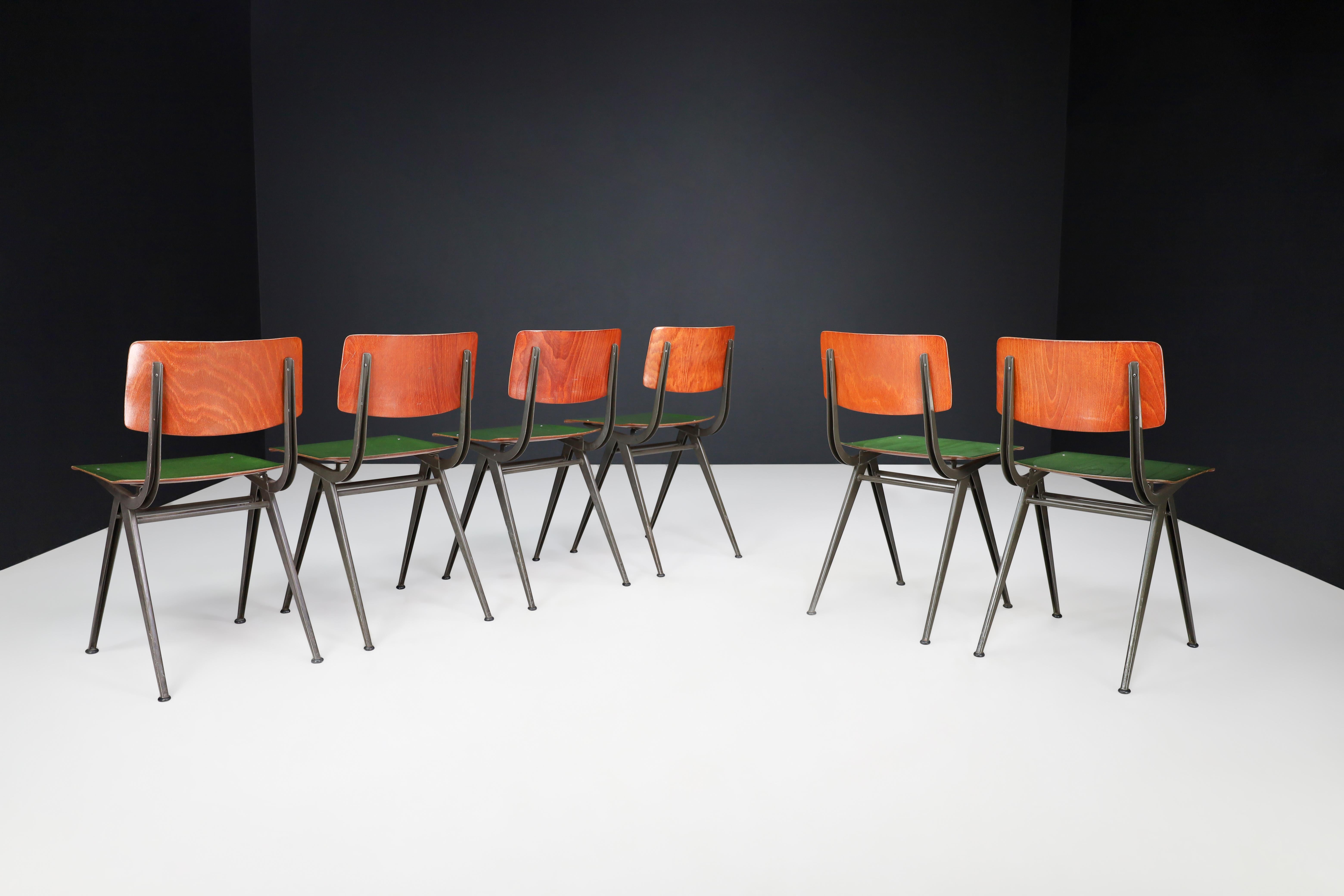 20th Century Compass Shaped Dining Chairs by Marko Holland, The Netherlands, 1960s