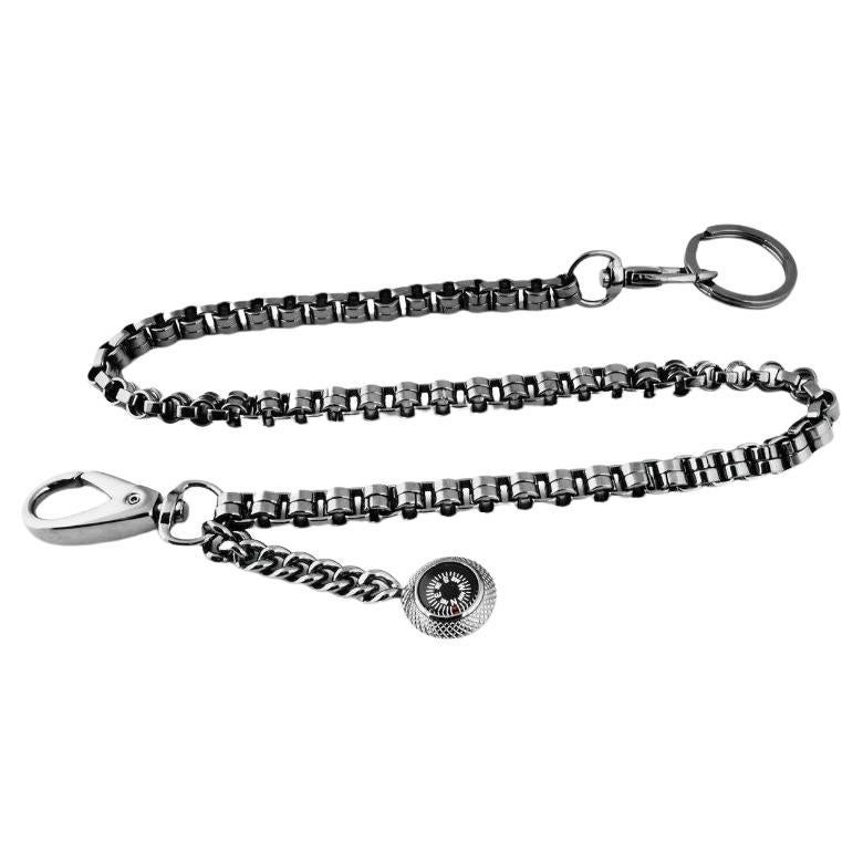 Compass Trouser Chain with Gunmetal Finish For Sale