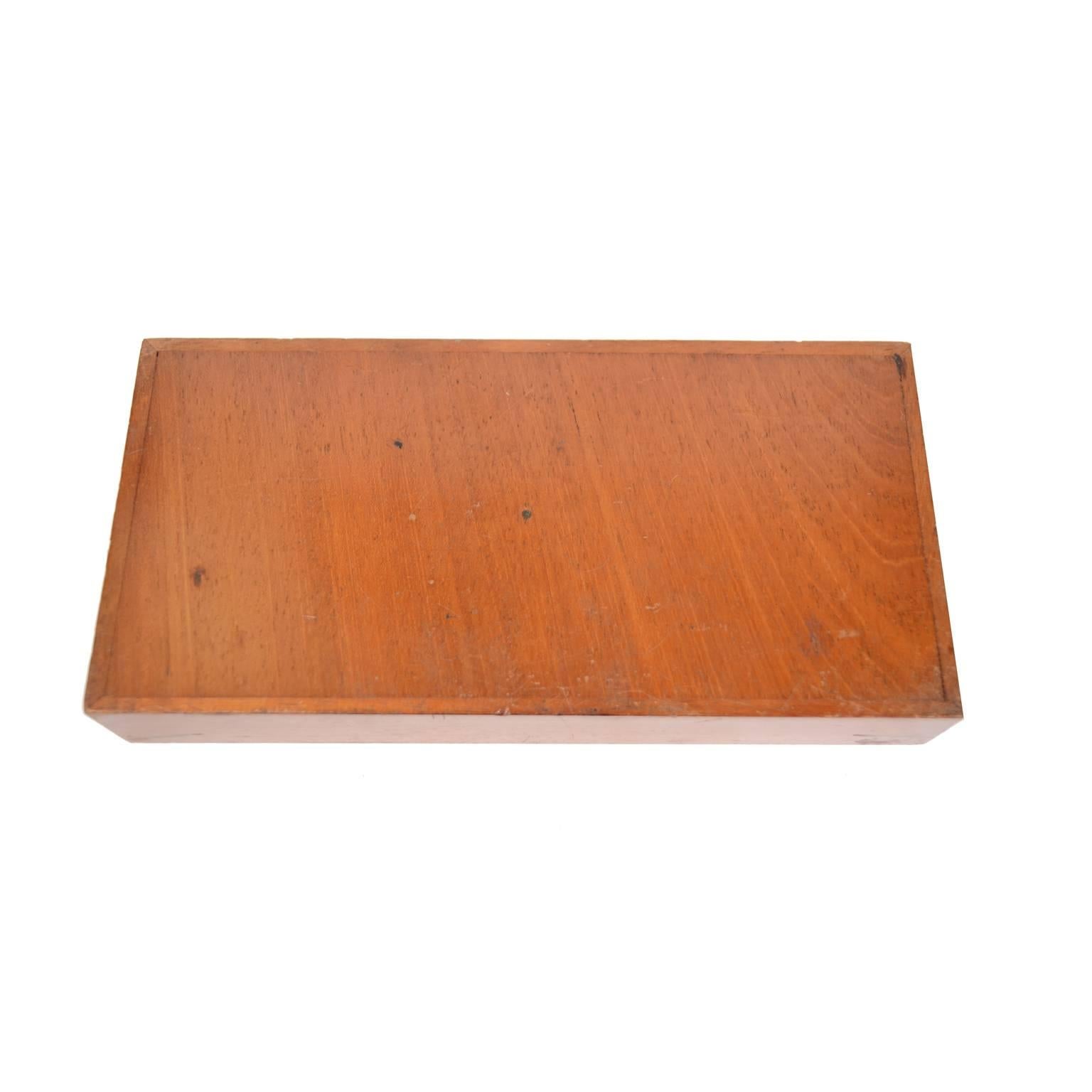 Compass Used in Topography, Brass, in Its Original Mahogany Box with Slit Cover 6