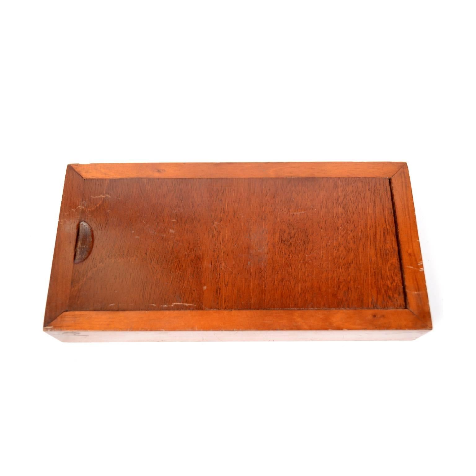 Compass Used in Topography, Brass, in Its Original Mahogany Box with Slit Cover 9