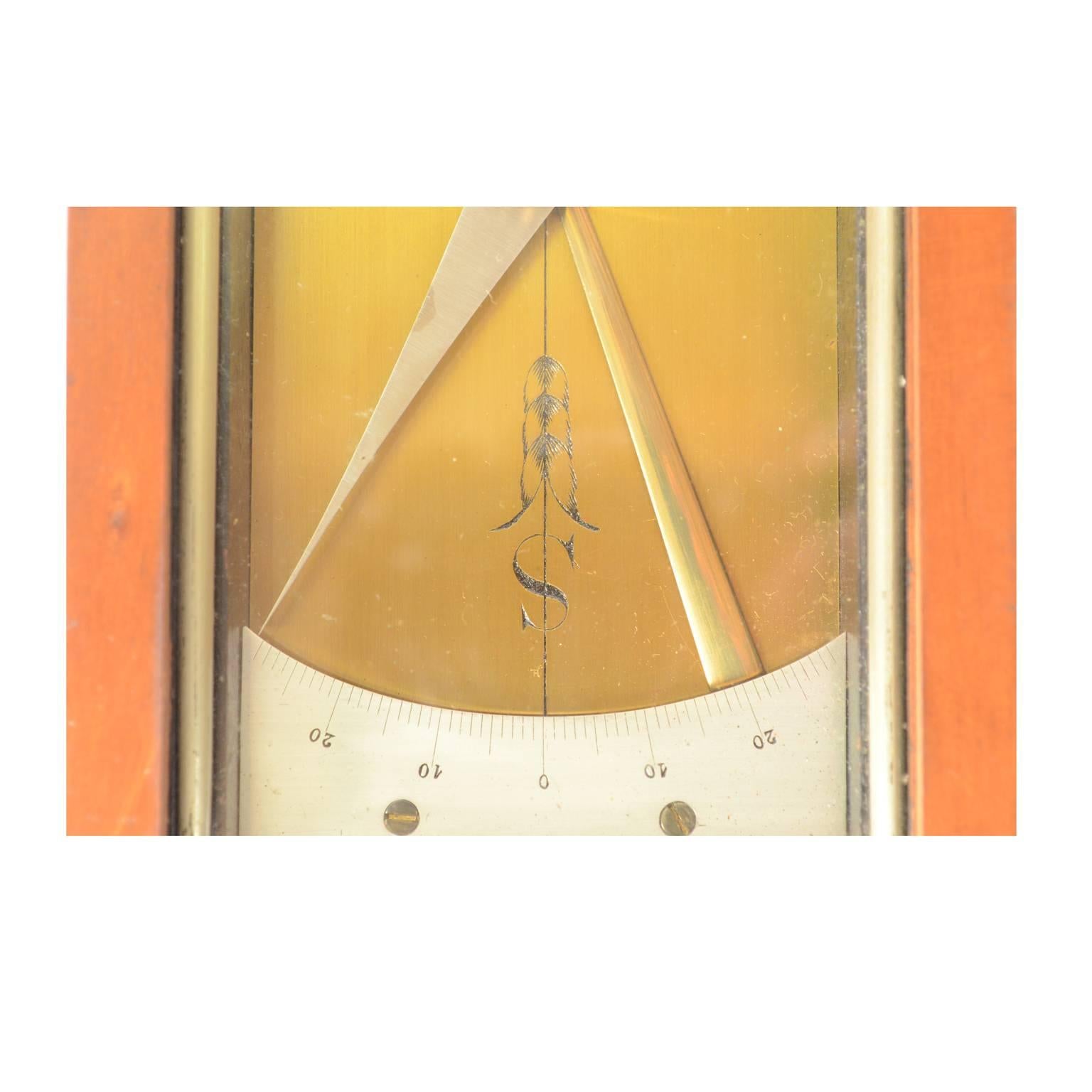 Compass Used in Topography, Brass, in Its Original Mahogany Box with Slit Cover 3