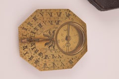 Compass with Pocket Sundial, with Case, Bronze, Butterfield, Michael '1635-1724'
