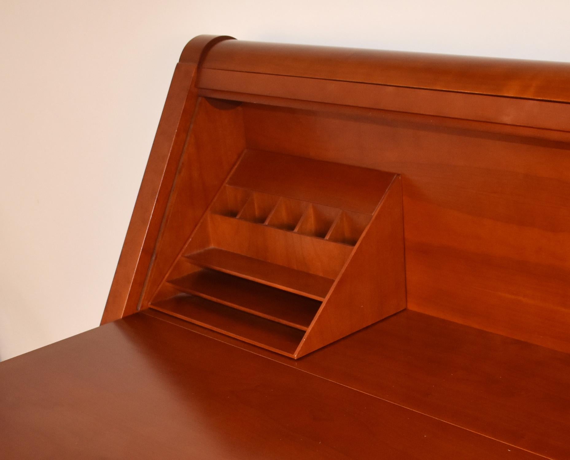 Cherry Compass Writing Desk Bureau by Pedro Miralles Claver for Punt Mobles, circa 1990 For Sale
