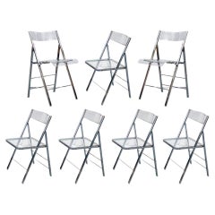Compatible Group Of 7 Acrylic Folding Chairs