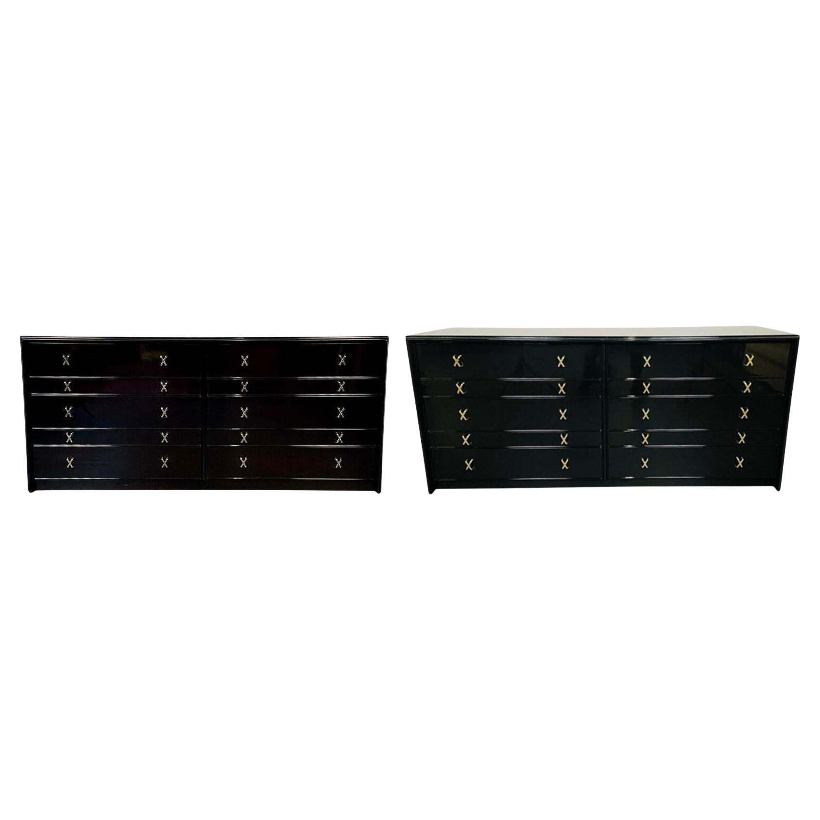 Compatible Pair Mid-Century Modern Dressers, Chests by Paul Frankl, John Stuart