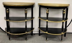 Compatible Pair of Russian Neoclassical Style  Maison Jansen Demilune