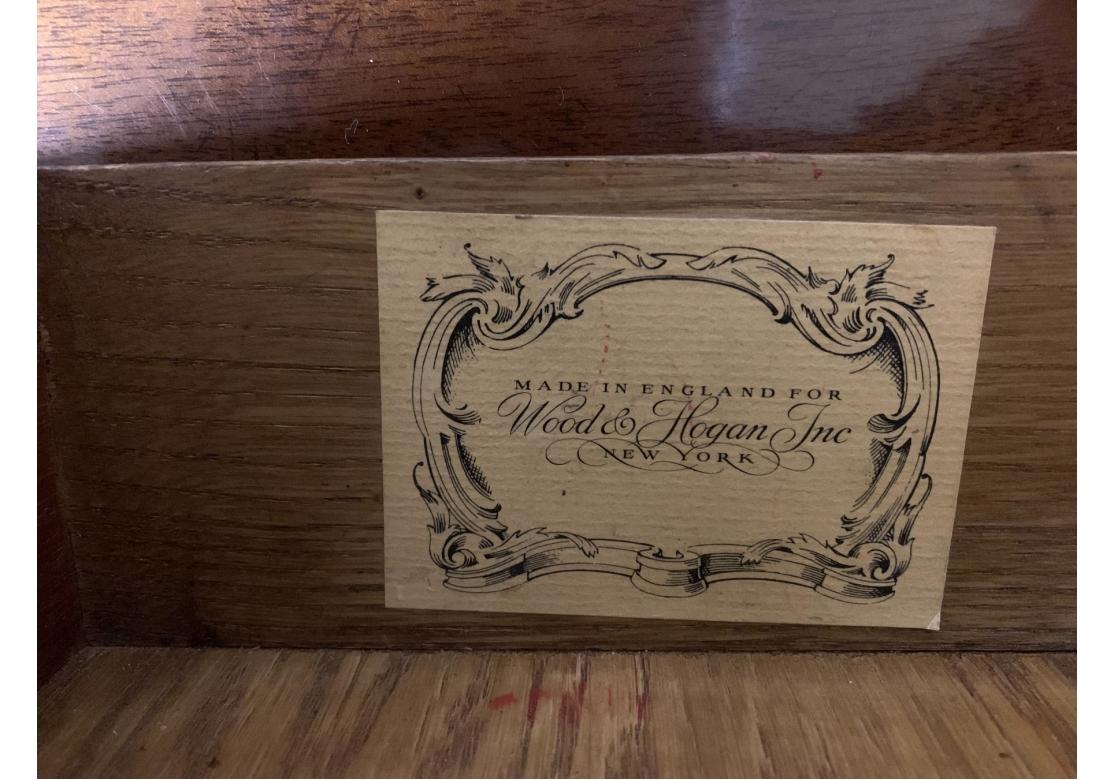 Paire de tables d'appoint anglaises à étages en acajou de Wood and Hogan Inc. en vente 4