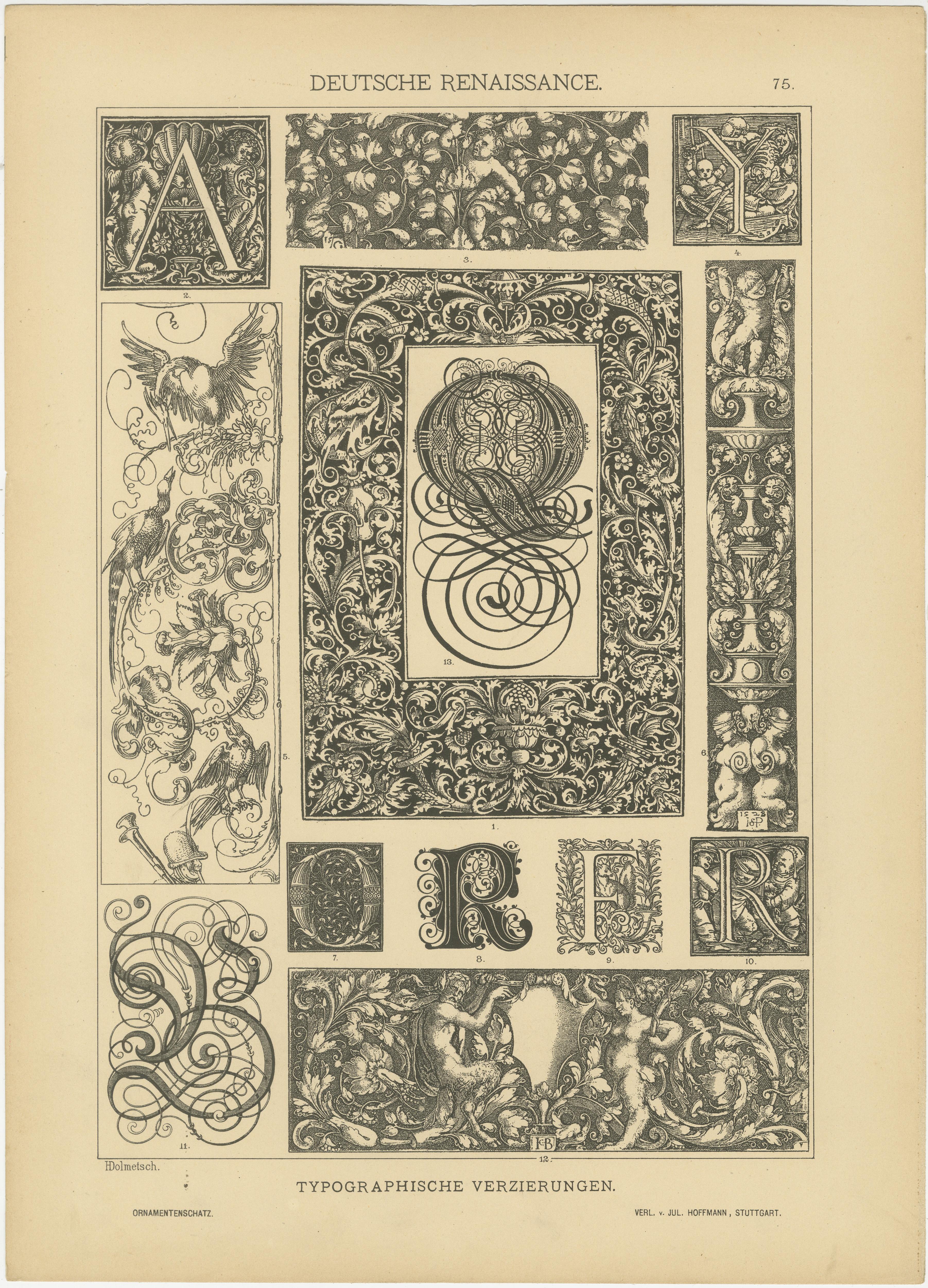 Compilation de l'œuvre d'art de la Renaissance allemande de Der Ornamentenschatz, 1887 en vente 1