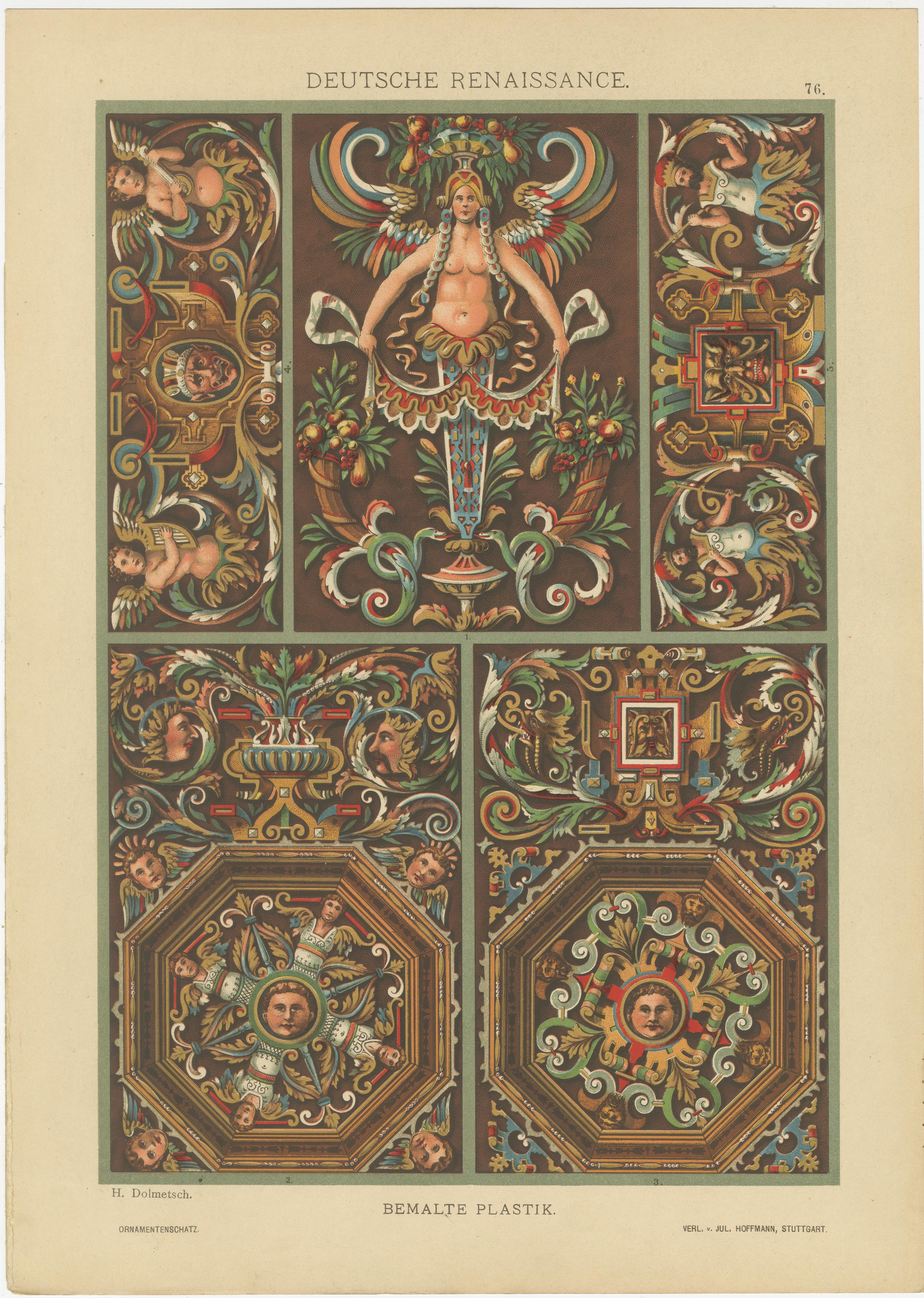 Compilation de l'œuvre d'art de la Renaissance allemande de Der Ornamentenschatz, 1887 en vente 2