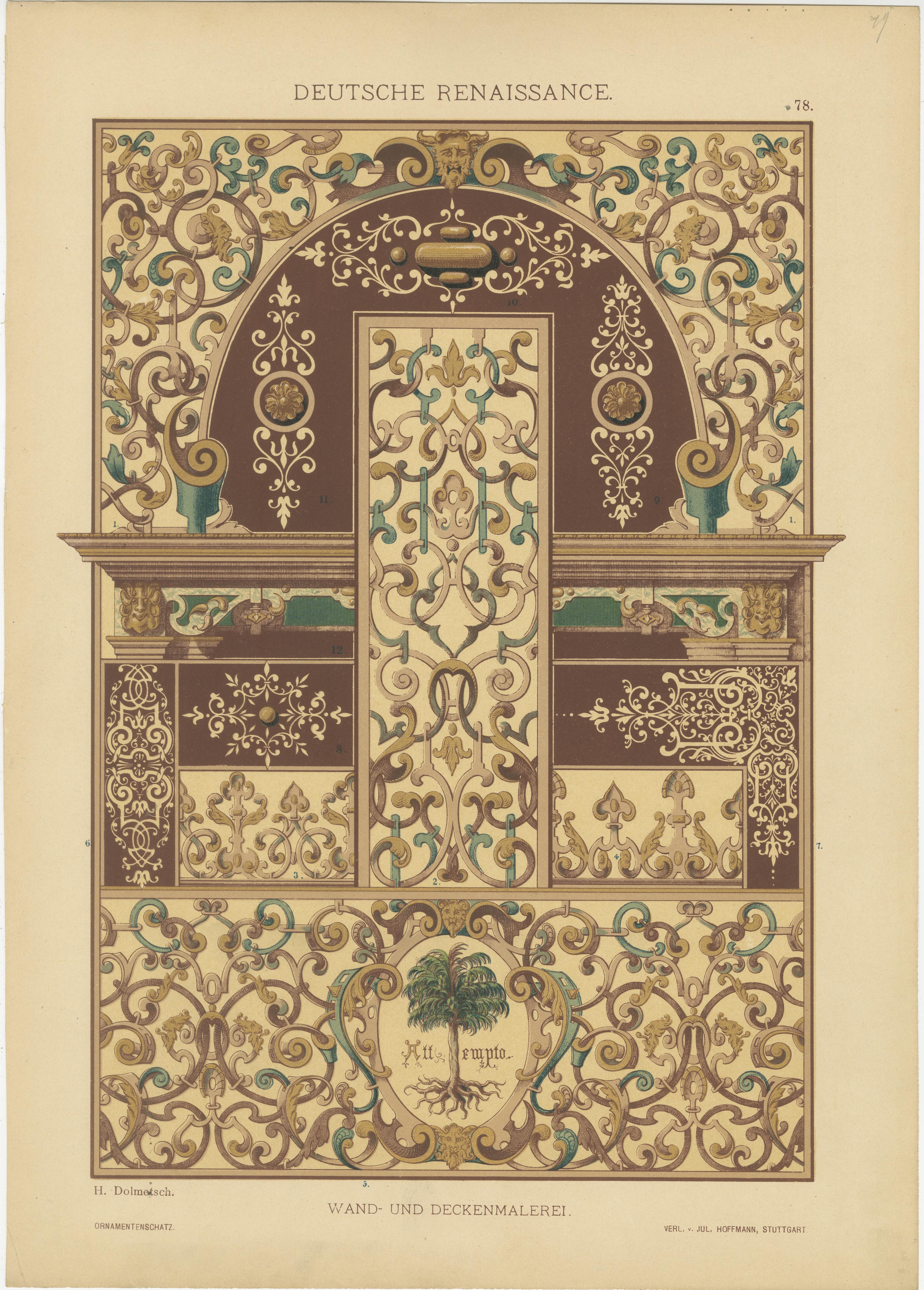 Compilation de l'œuvre d'art de la Renaissance allemande de Der Ornamentenschatz, 1887 en vente 4