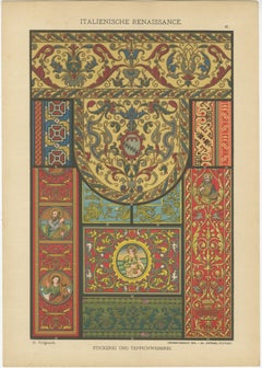 Compilation of Original Italian Renaissance Artistic Designs, Published in 1887
