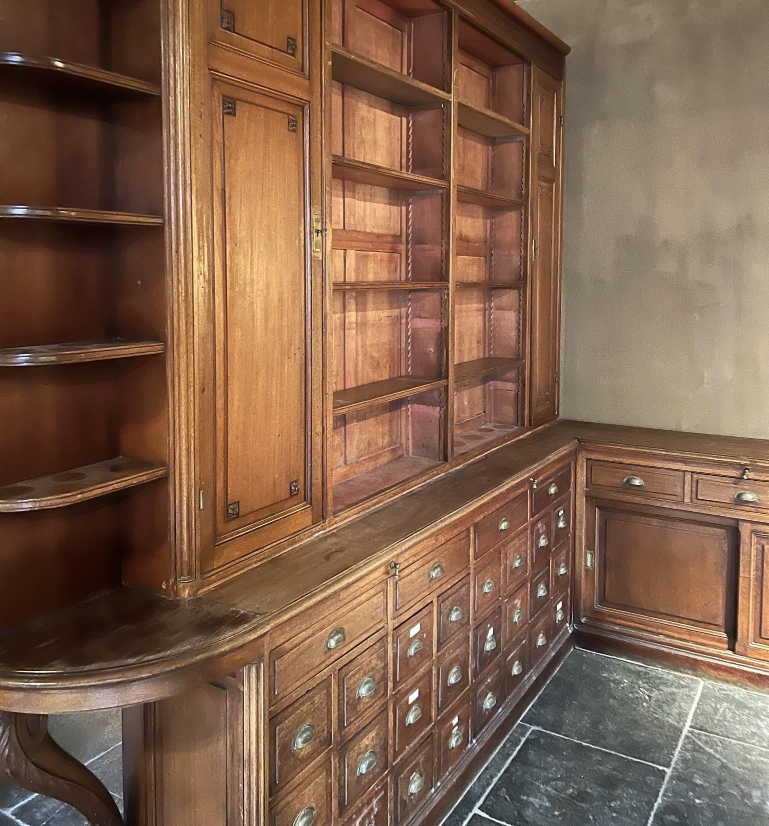 Victorian Complete 19th Century Pharmacy Shop Library Bookcases For Sale