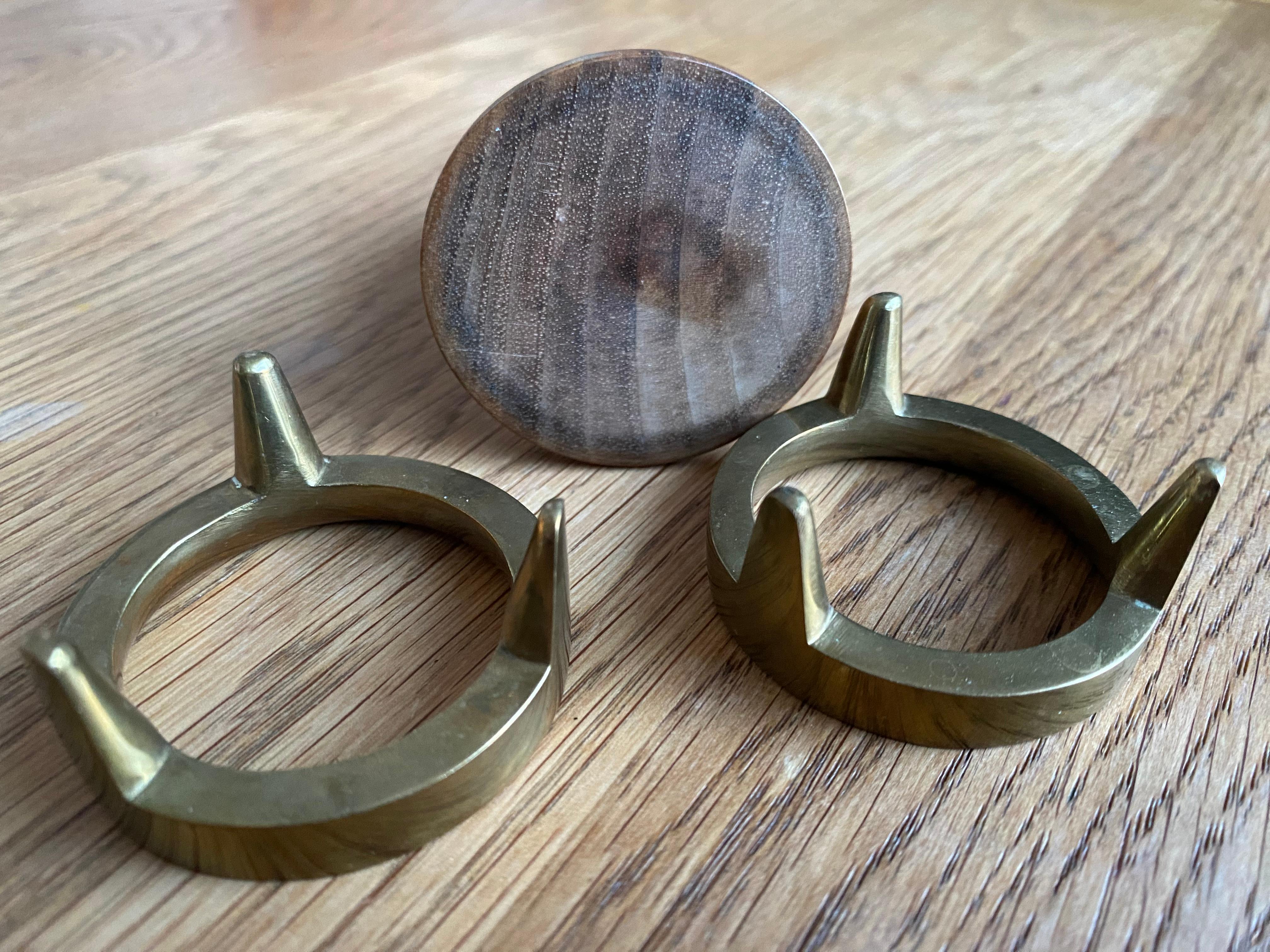 Hand-Crafted Complete Aubock Egg Holder Set, Designed in the Early 1950s For Sale