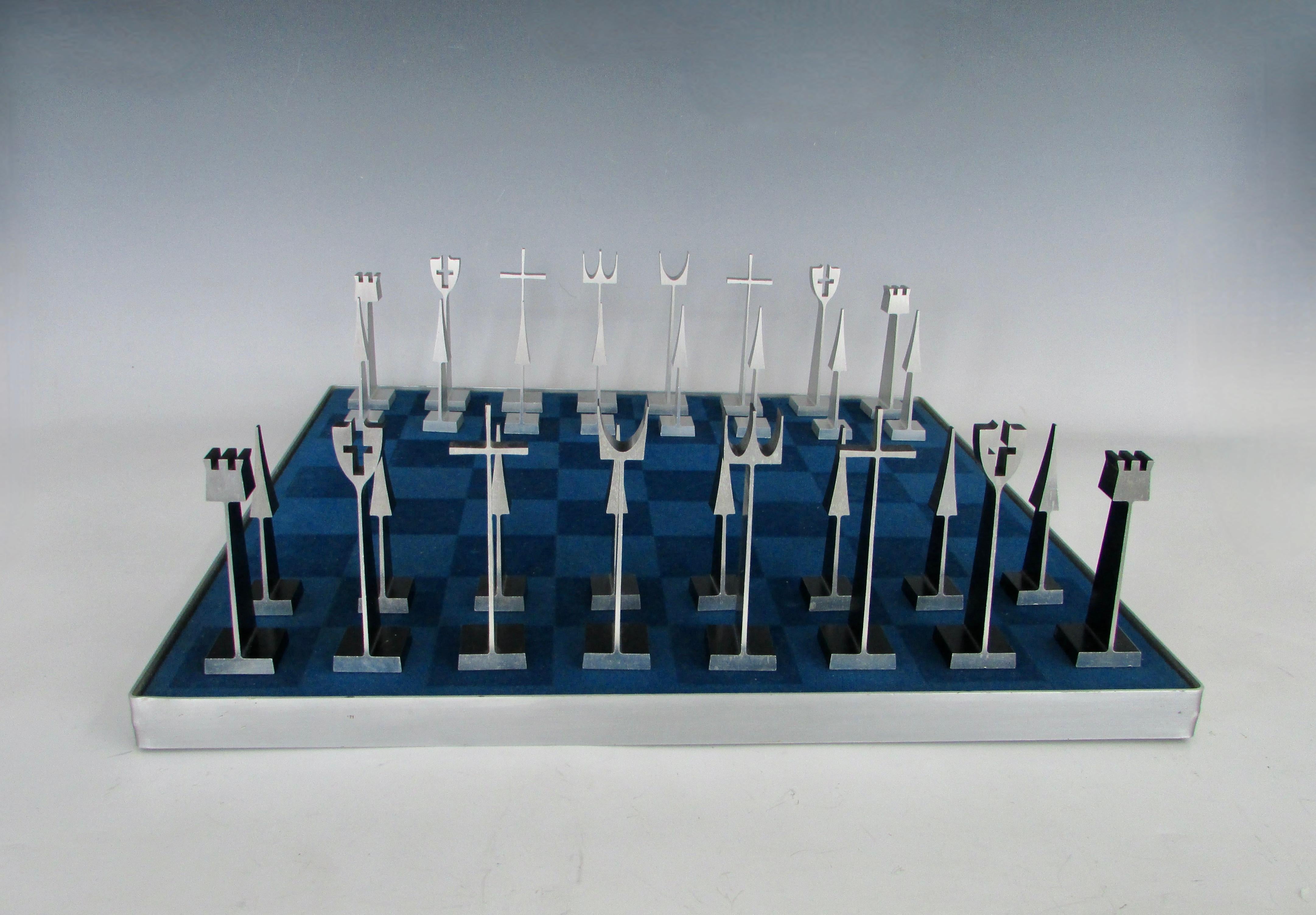 Ensemble d'échecs Austin Cox Alcoa 1962 avec vitrine et carton 8