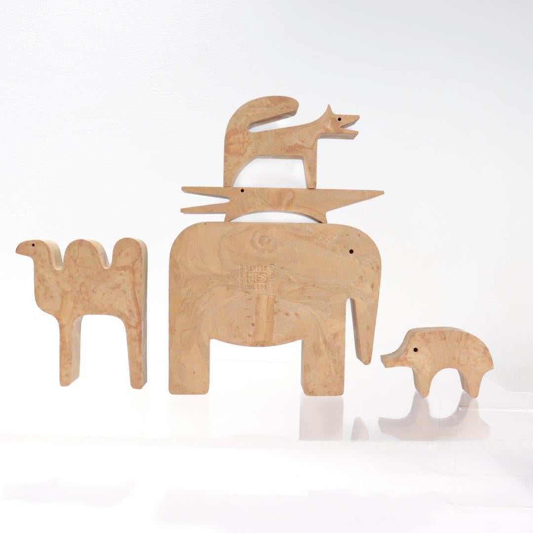 Late 20th Century Complete Boxed 16 Animali Puzzle Set by Enzo Mari for Danesse Milano For Sale